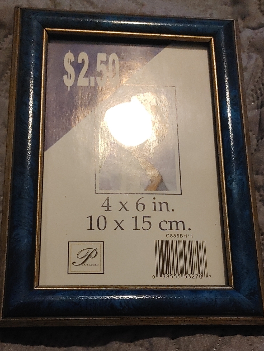 ✅$4 Add On Blue and Gold 4x6 Photo Frame
